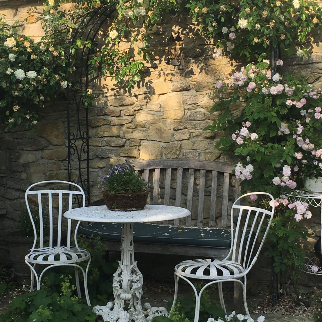 Outside garden area with seating